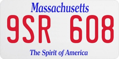 MA license plate 9SR608