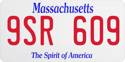 MA license plate 9SR609