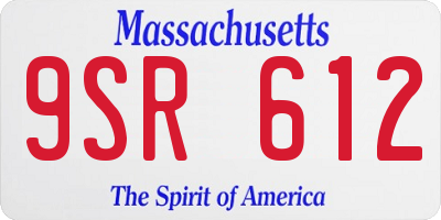 MA license plate 9SR612