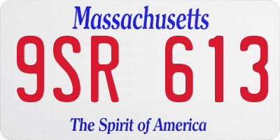 MA license plate 9SR613