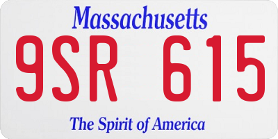 MA license plate 9SR615