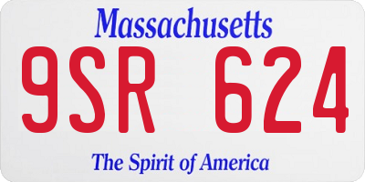 MA license plate 9SR624