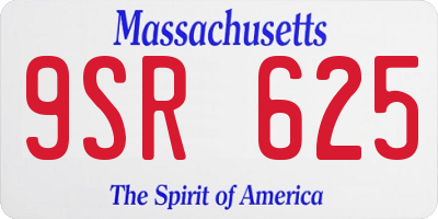 MA license plate 9SR625