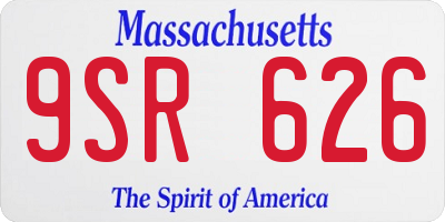 MA license plate 9SR626
