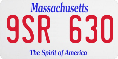 MA license plate 9SR630