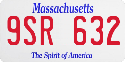 MA license plate 9SR632