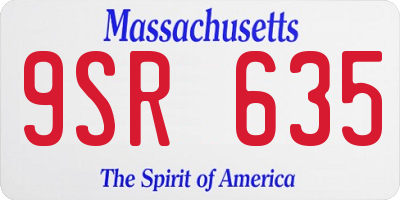 MA license plate 9SR635