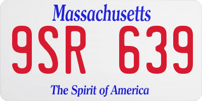 MA license plate 9SR639