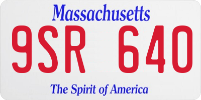 MA license plate 9SR640