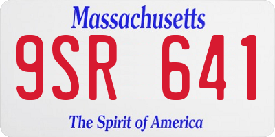 MA license plate 9SR641