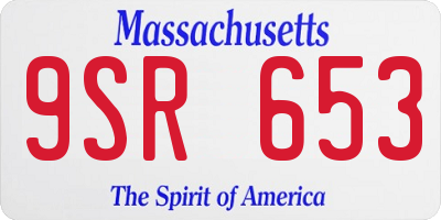 MA license plate 9SR653