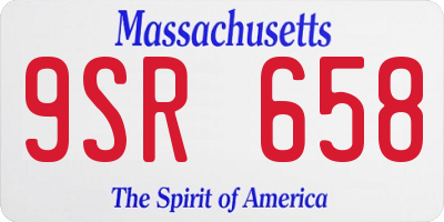 MA license plate 9SR658