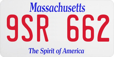 MA license plate 9SR662