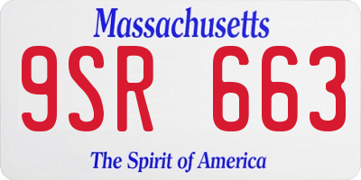 MA license plate 9SR663