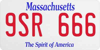 MA license plate 9SR666