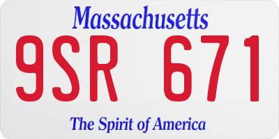 MA license plate 9SR671