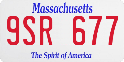 MA license plate 9SR677