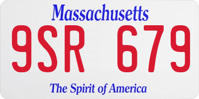 MA license plate 9SR679