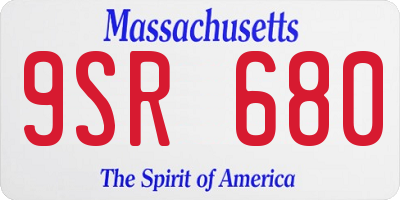 MA license plate 9SR680