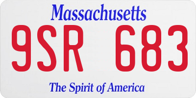 MA license plate 9SR683