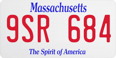 MA license plate 9SR684