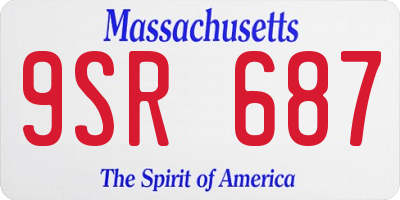 MA license plate 9SR687
