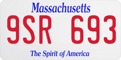 MA license plate 9SR693