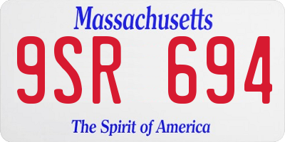 MA license plate 9SR694