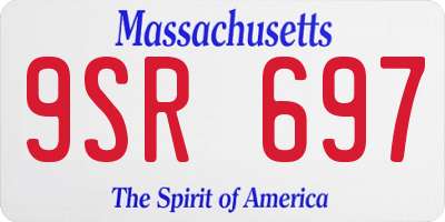 MA license plate 9SR697