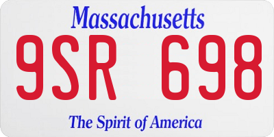 MA license plate 9SR698
