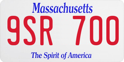 MA license plate 9SR700