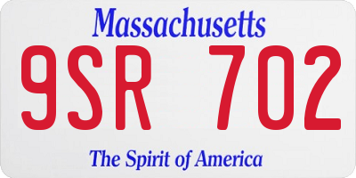 MA license plate 9SR702