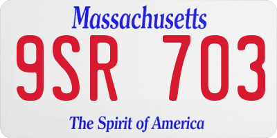 MA license plate 9SR703