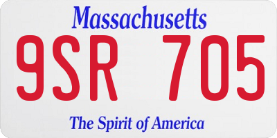 MA license plate 9SR705