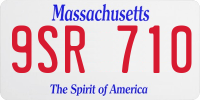 MA license plate 9SR710