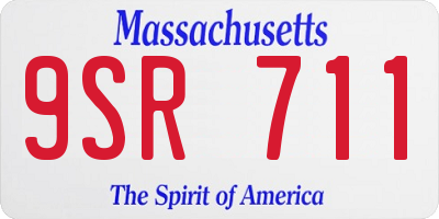 MA license plate 9SR711