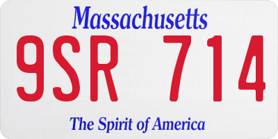MA license plate 9SR714