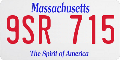 MA license plate 9SR715