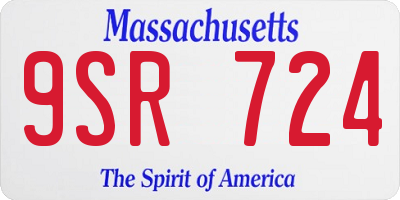 MA license plate 9SR724