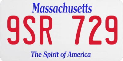 MA license plate 9SR729