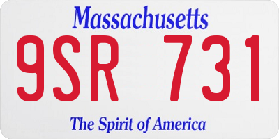 MA license plate 9SR731