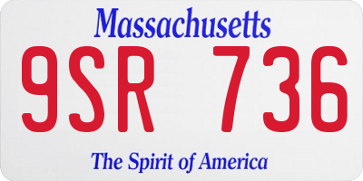 MA license plate 9SR736