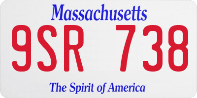 MA license plate 9SR738