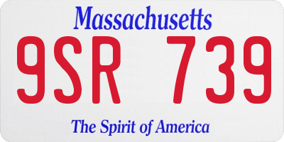 MA license plate 9SR739