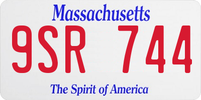 MA license plate 9SR744