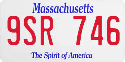 MA license plate 9SR746