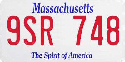 MA license plate 9SR748