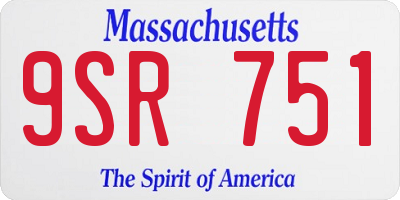 MA license plate 9SR751