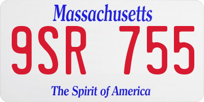 MA license plate 9SR755