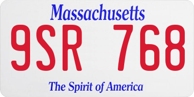 MA license plate 9SR768